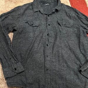 Coastal Men's Grey Flannel Long Sleeve Shirt Cotton‎ Pockets Size
